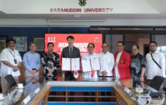 Universitas Hasanuddin (Unhas) resmi menjalin kerja sama internasional dengan Fukuoka Institute of Technology (FIT), Jepang